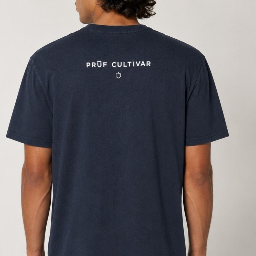 District Re-Tee Pruf Cultivar Graphic T-Shirt Mens Navy Blue Small Recycled
